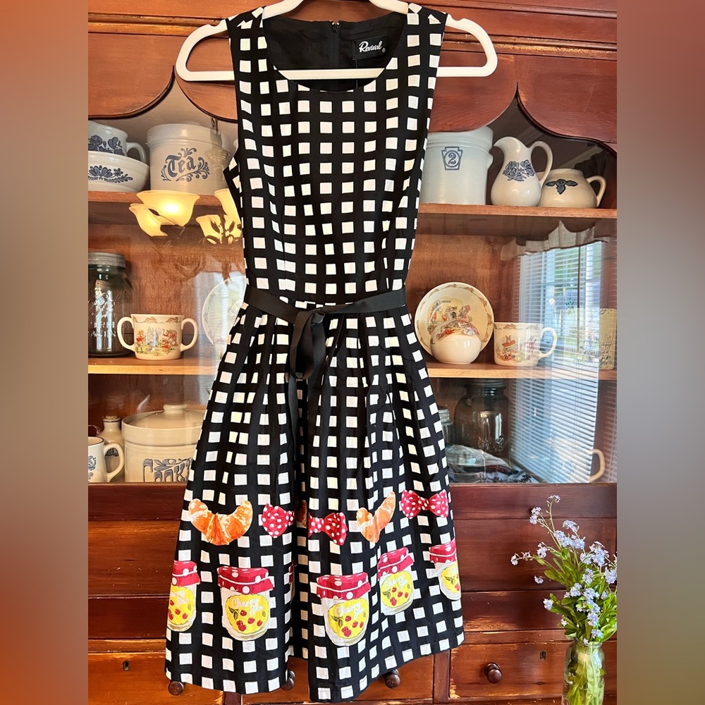 New With Tag Revival Parisian Summer Dress Croissants And Jam! Size 6 Ret $108
